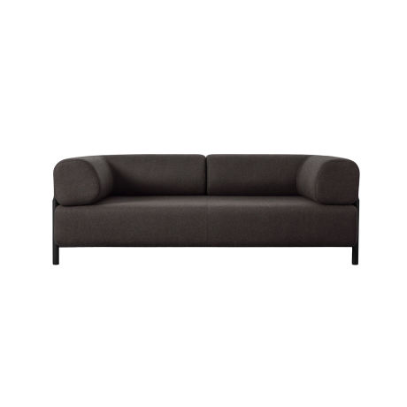 Palo 2-seater Sofa with Armrests, Brown-Black (UK)