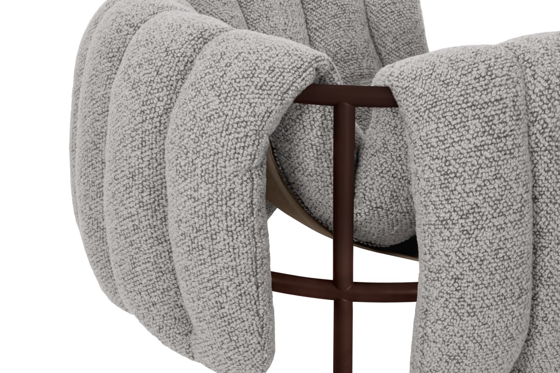 Puffy Lounge Chair, Pebble / Chocolate Brown, Art. no. 20474 (image 2)