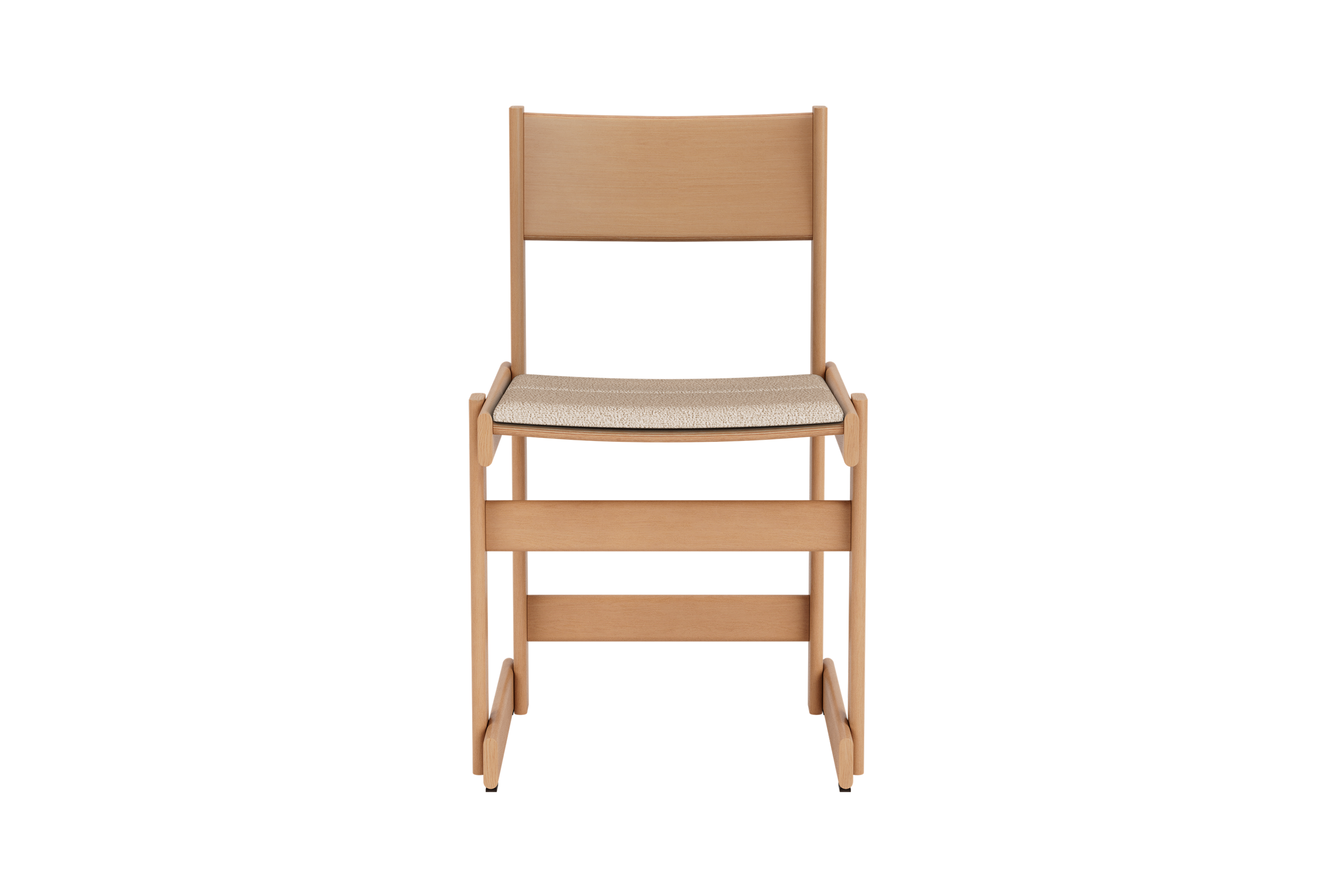 Bullnose Chair, Natural / Swan Seat Pad UK