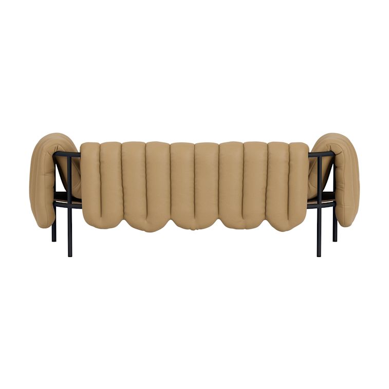 Puffy 2.5-seater Sofa, Elmosoft Leather 03009 / Black Grey, Art. no. 95997 (image 5)