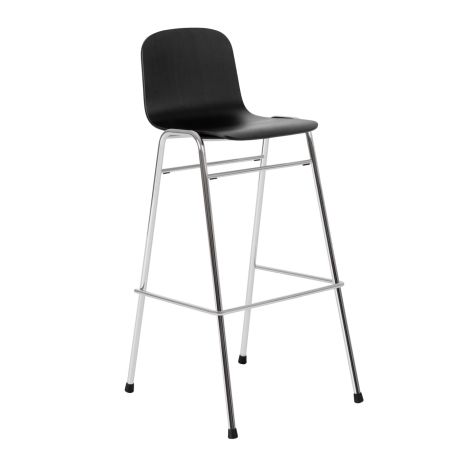 Touchwood Bar Chair, Black / Chrome
