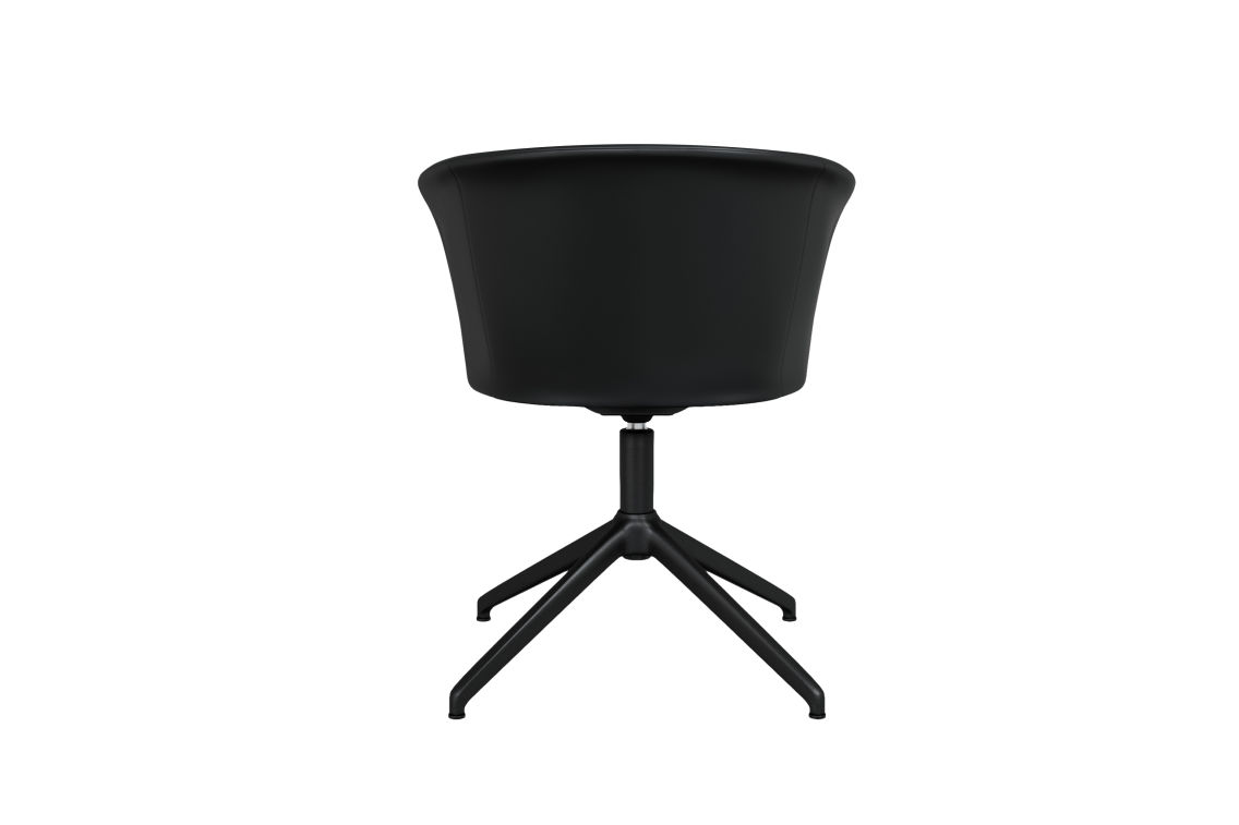 Kendo Swivel Chair 4-star Return, Black Leather / Black, Art. no. 20243 (image 4)