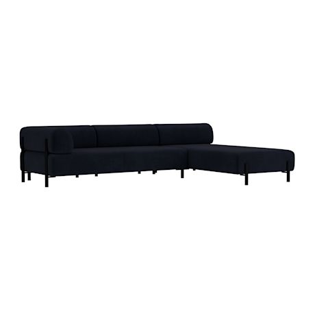 Palo Corner Sofa Right, Velluto Coex VL30/Black (UK)