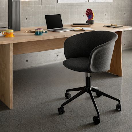Kendo Swivel Chair 5-star Castors, Graphite / Black