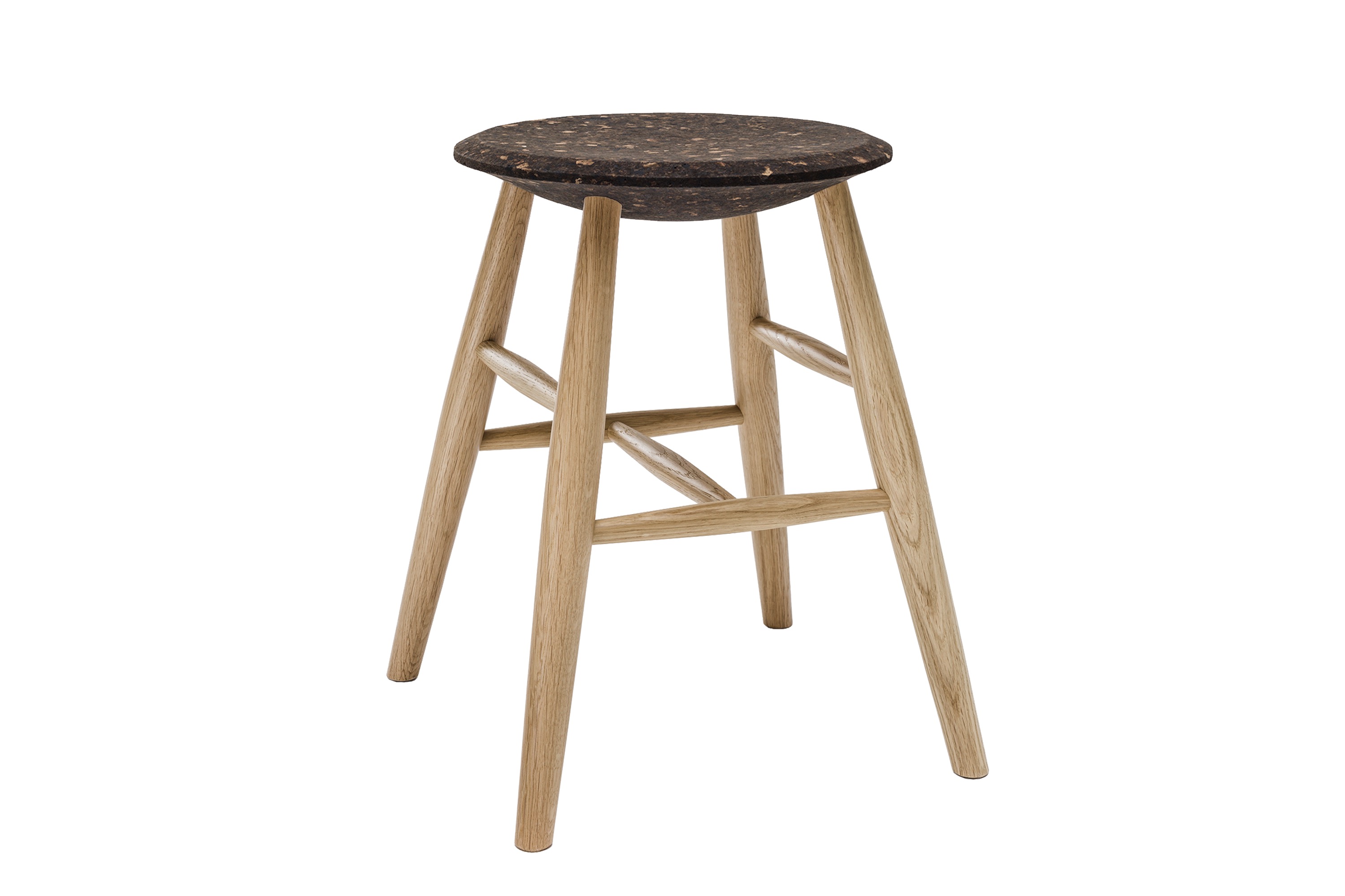 Drifted Stool, Dark Cork / Oak, Art. no. 13056 (image 1)