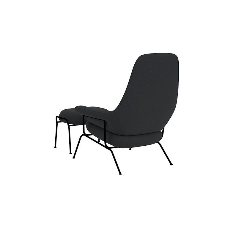 Hai Lounge Chair + Ottoman, Cura 60019/Black, Art. no. 31961 (image 5)