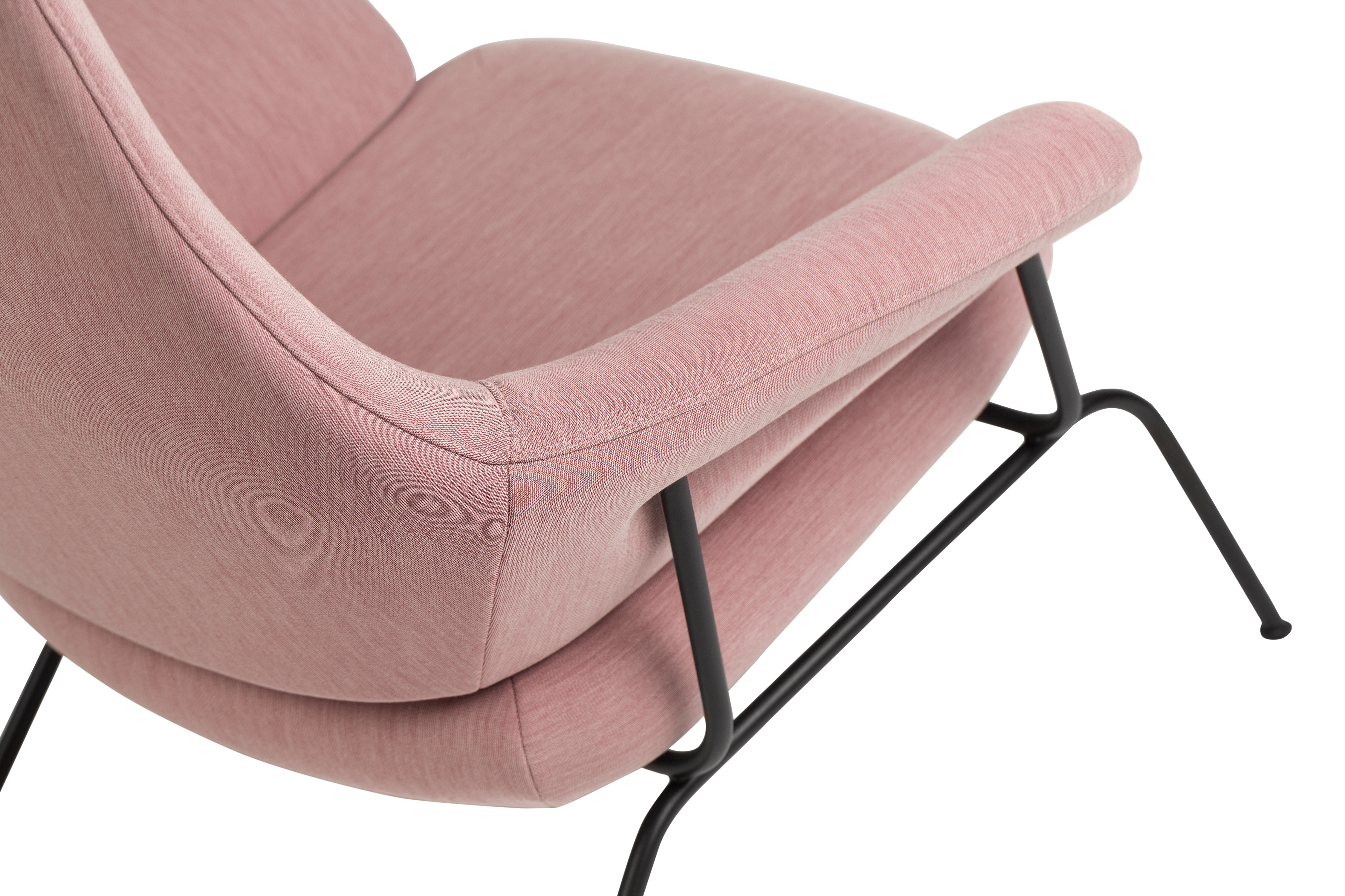 Pink chair 2024 with ottoman