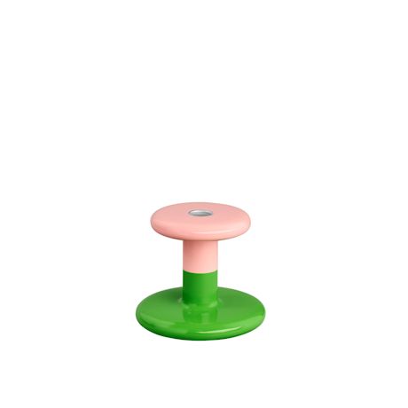 Pesa Candle Holder Low, Pink / Green