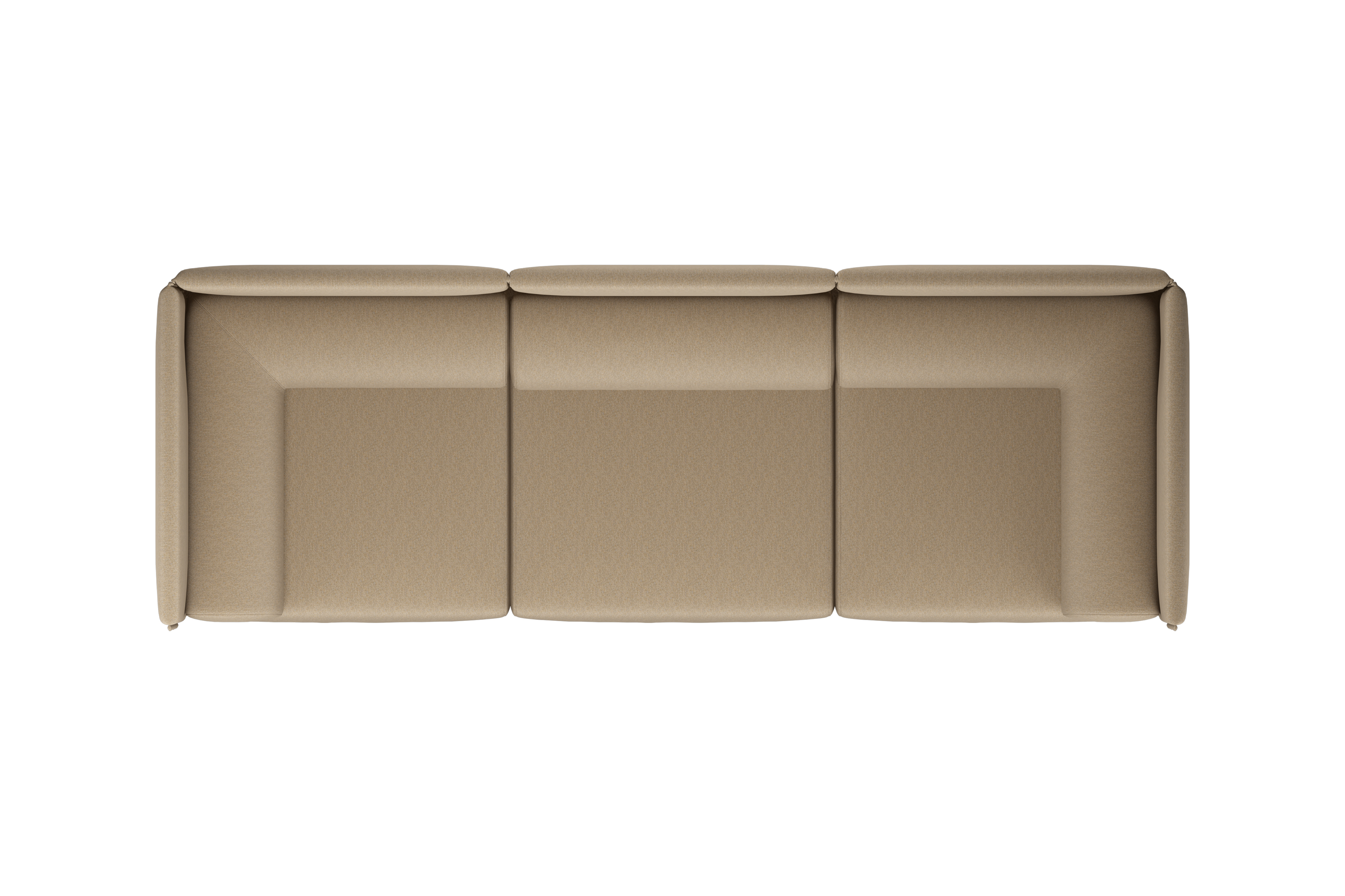 Palo Block 3-seater Sofa High Back with Armrests, Beige (UK), Art. no. 20751 (image 3)