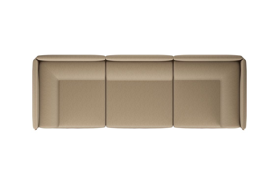 Palo Block 3-seater Sofa High Back with Armrests, Beige (UK), Art. no. 20751 (image 3)