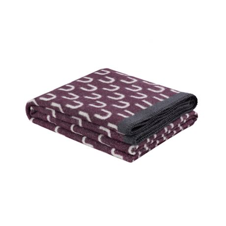 Arch Throw, Aubergine / Grey