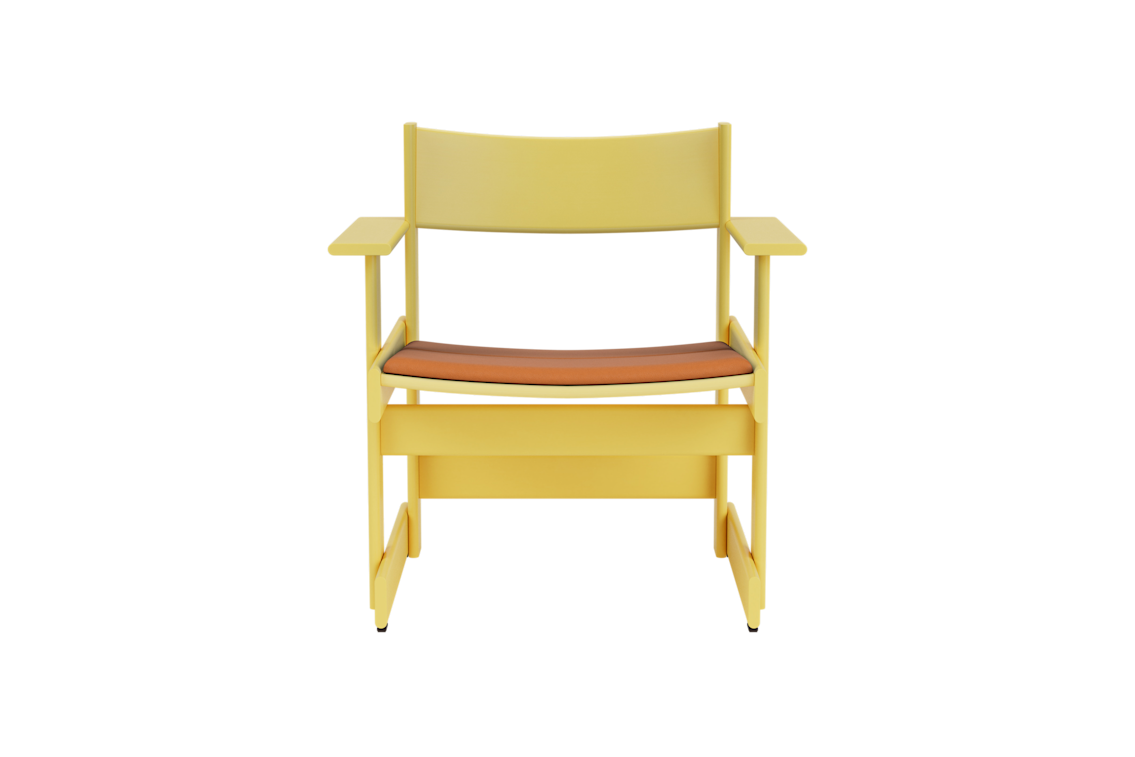 Bullnose Lounge Chair, Yellow / Elmosoft Leather 54035 Seat Pad, Art. no. 31669 (image 2)