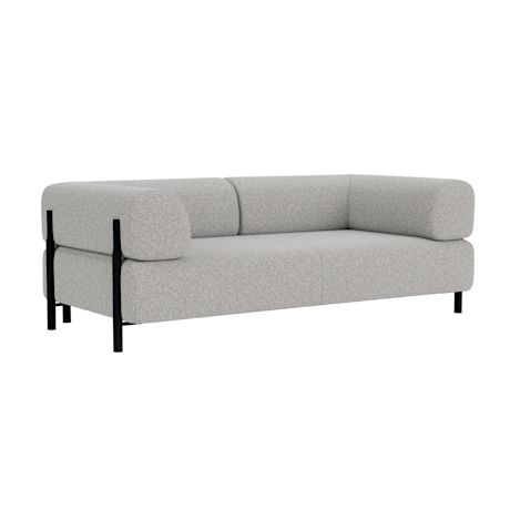Palo 2-seater Sofa with Armrests, Storr 612/Black (UK)