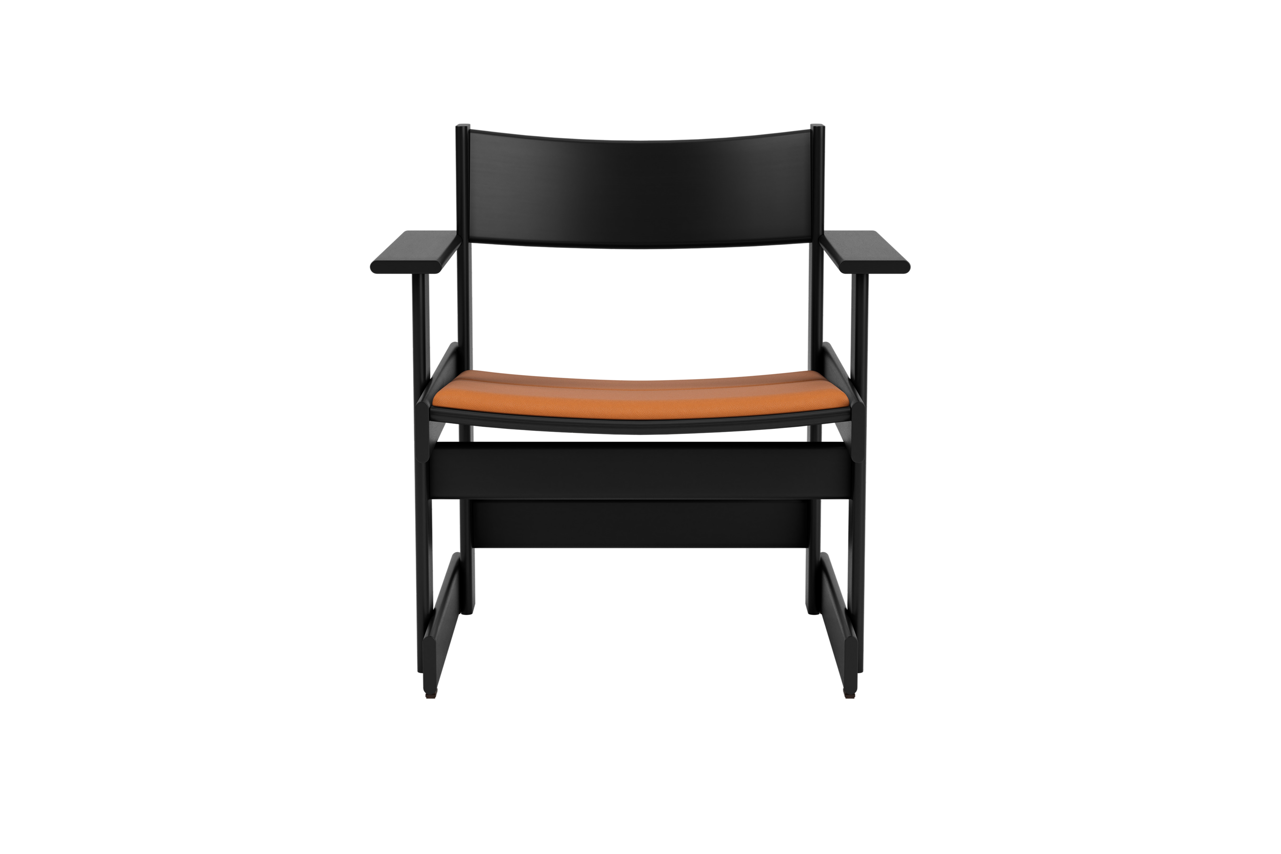 Bullnose Lounge Chair, Black / Elmosoft Leather 54035 Seat Pad, Art. no. 31675 (image 2)