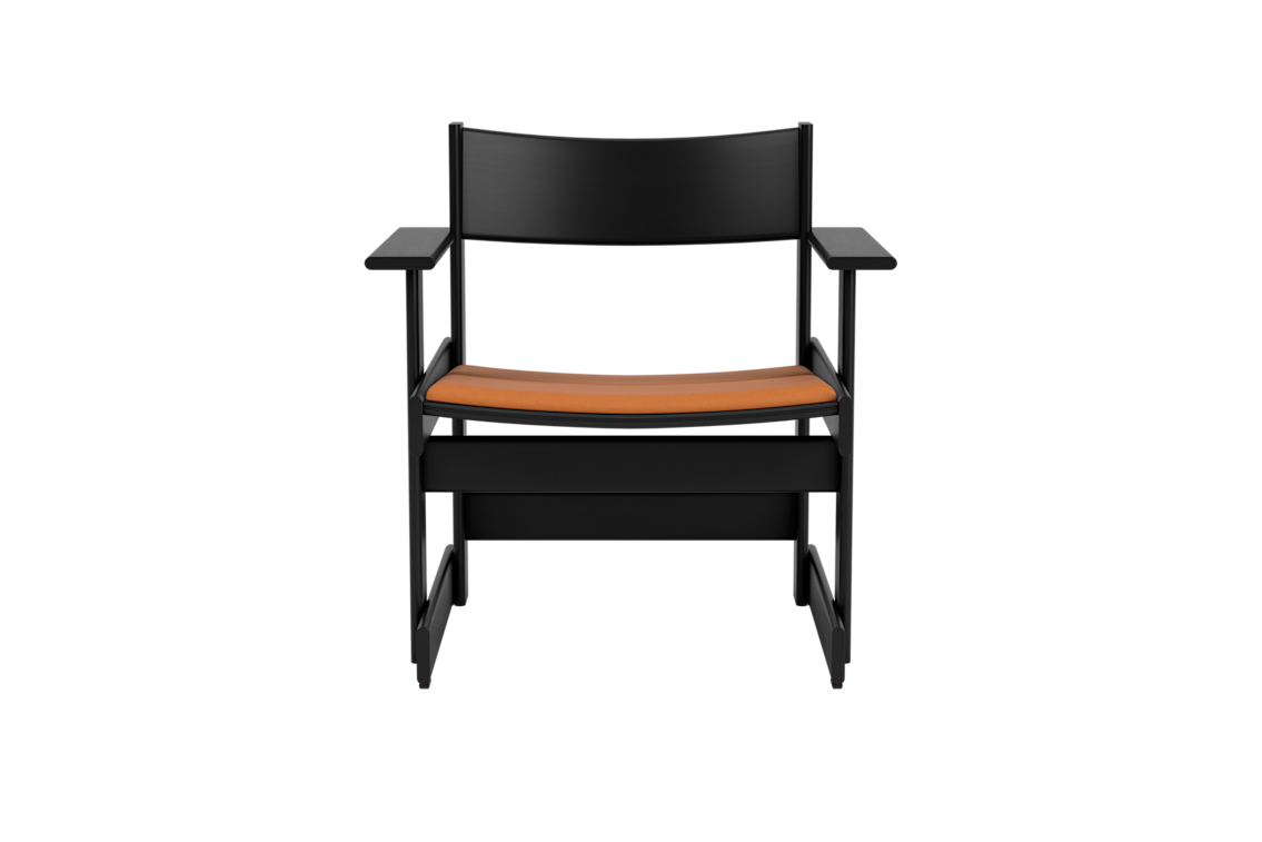 Bullnose Lounge Chair, Black / Elmosoft Leather 54035 Seat Pad, Art. no. 31675 (image 2)