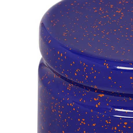 Last Stool, Blue / Orange Splatter