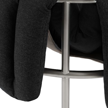 Puffy 2.5-seater Sofa, Anthracite / Stainless