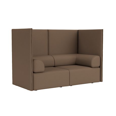 Palo Block 2-seater Sofa High Back with Armrests, Autumn 361