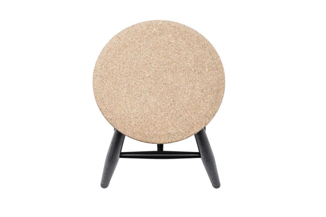 Drifted Stool, Light Cork / Black, Art. no. 13054 (image 2)