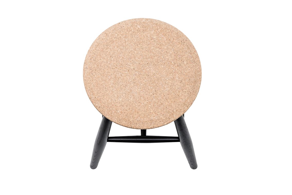 Drifted Stool, Light Cork / Black, Art. no. 13054 (image 2)