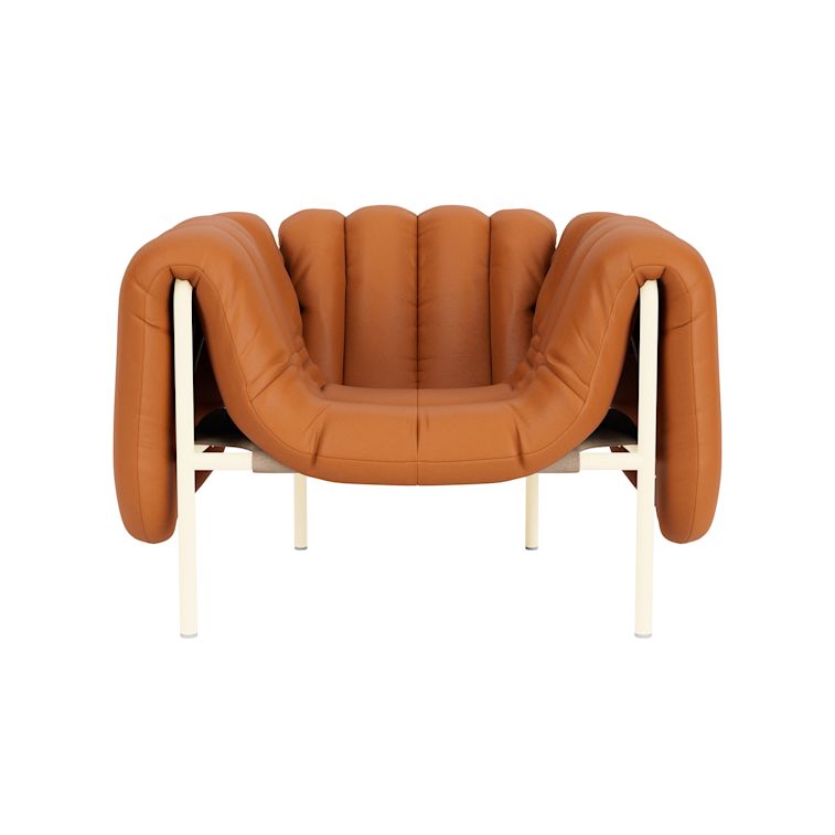 Puffy Lounge Chair, Elmosoft Leather 54035 / Cream, Art. no. 90052 (image 2)