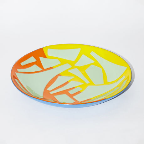 Offcut Plate, Yellow / Orange / Green