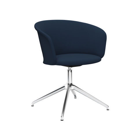 Kendo Swivel Chair 4-star Return, Dark Blue / Polished