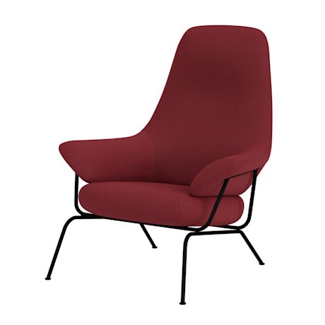 Hai Lounge Chair, Burgundy