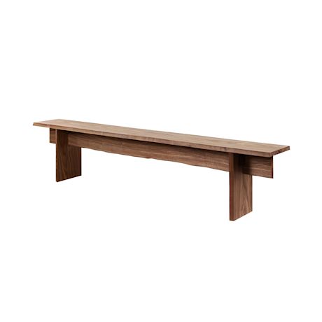 Bookmatch Bench 210 cm / 82.7 in, Walnut