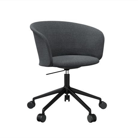 Kendo Swivel Chair 5-star Castors, Graphite / Black (UK)