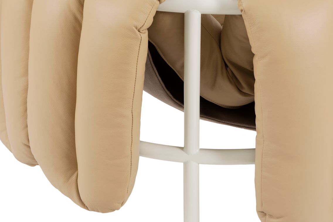Puffy 2.5-seater Sofa, Sand Leather / Cream, Art. no. 20725 (image 5)