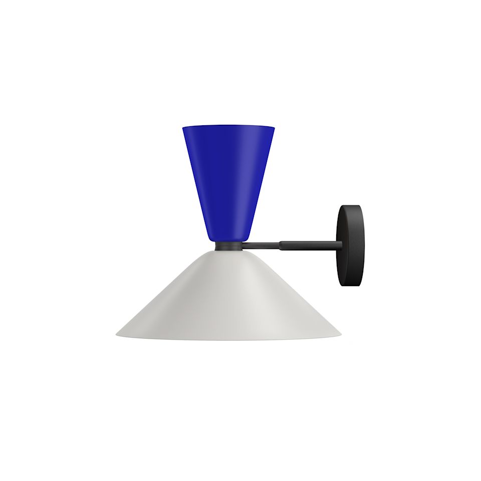 Alphabeta Wall Light, Blue / Silk Grey by Hem