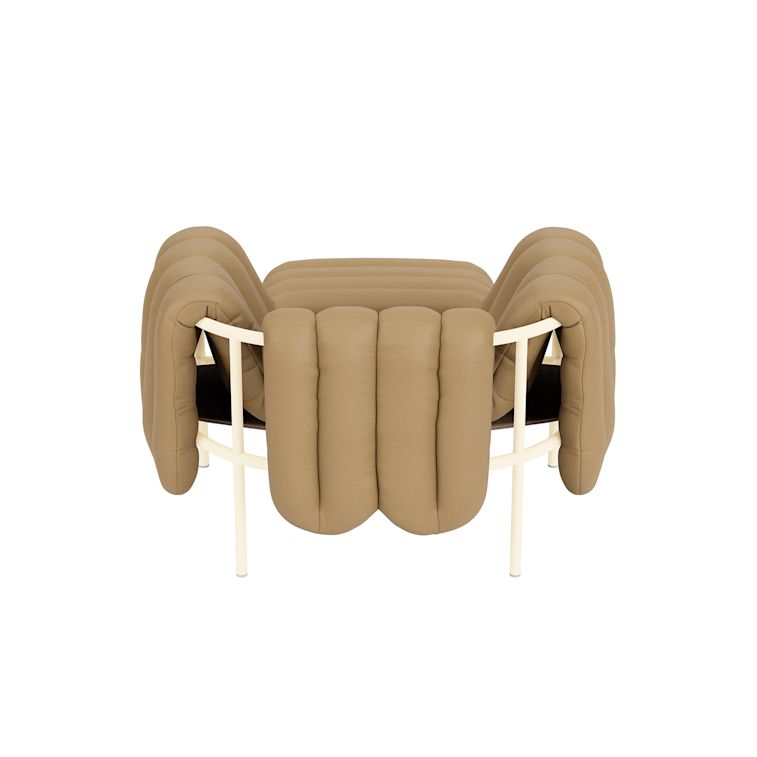 Puffy Lounge Chair + Ottoman, Elmosoft Leather 03009 / Cream (UK), Art. no. 90242 (image 5)