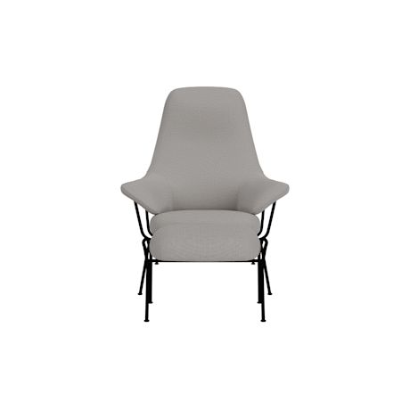 Hai Lounge Chair + Ottoman, Cura 60112/Black
