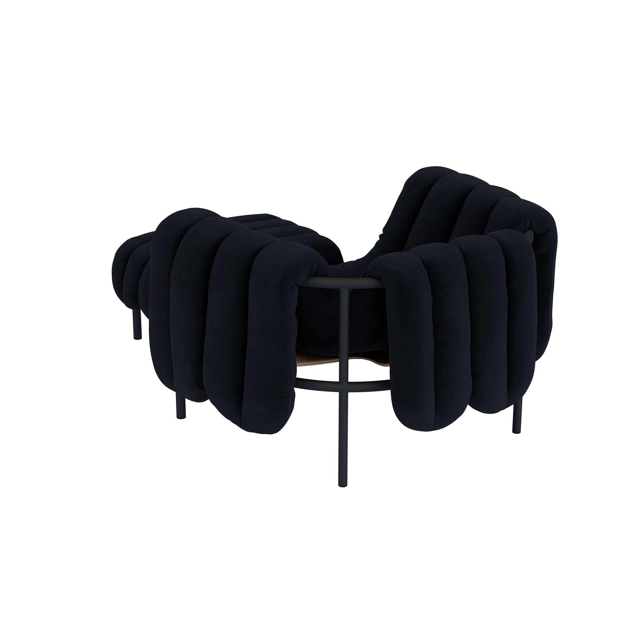 Puffy Lounge Chair + Ottoman, Velluto Coex VL30 / Black Grey (UK), Art. no. 32042 (image 3)