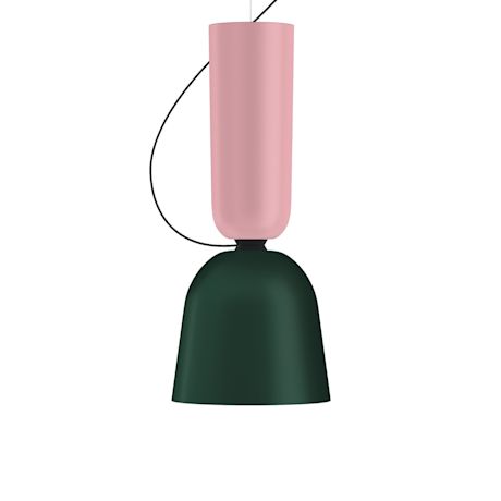 Alphabeta Pendant Uno, Light Pink / Black Green