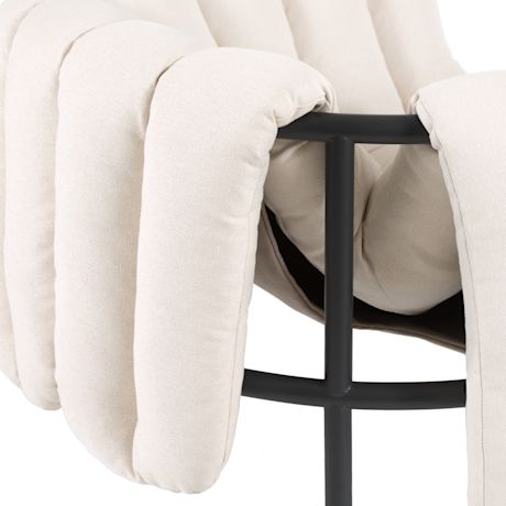 Puffy Lounge Chair, Natural / Black Grey (UK)