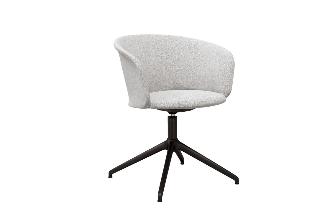 Kendo Swivel Chair 4-star Return, Porcelain / Black, Art. no. 20202 (image 1)