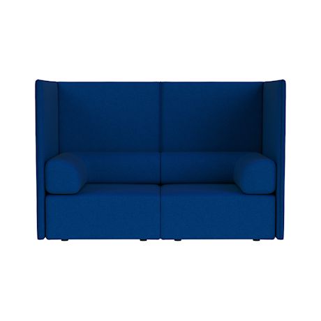 Palo Block 2-seater Sofa High Back with Armrests, Sera Cobalt
