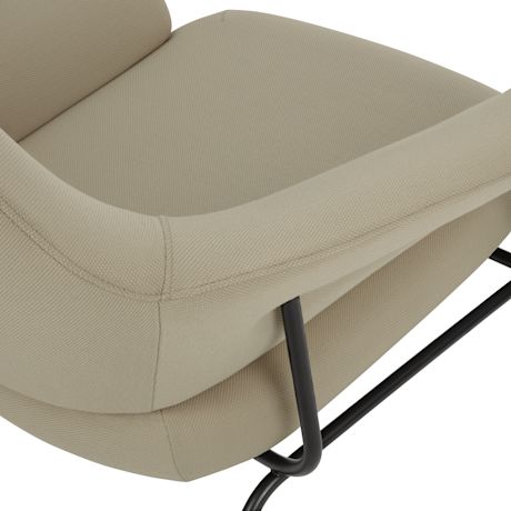 Hai Lounge Chair + Ottoman, Light Beige (UK)