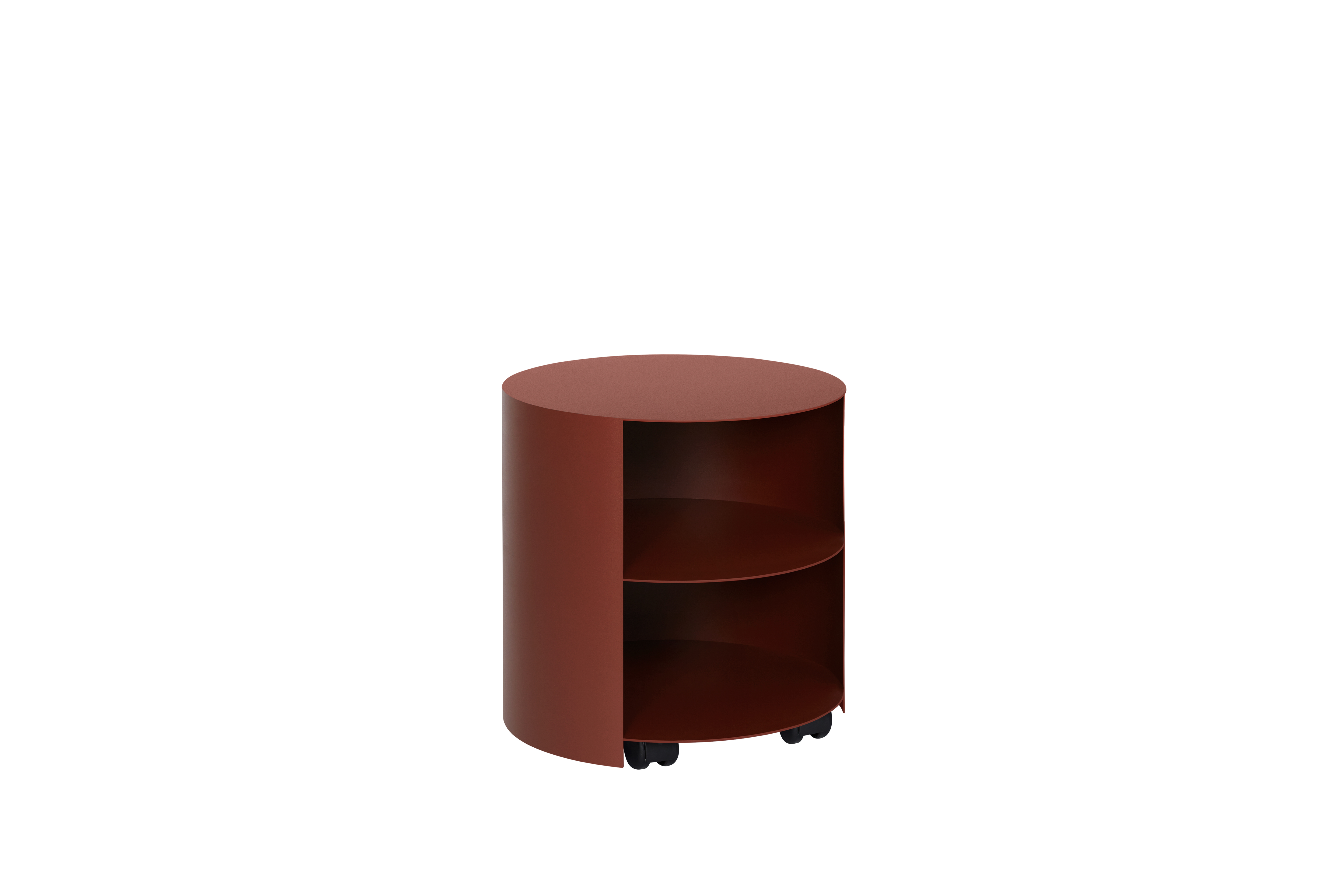 Hide Side Table, Red Brown Textured, Art. no. 30744 (image 1)