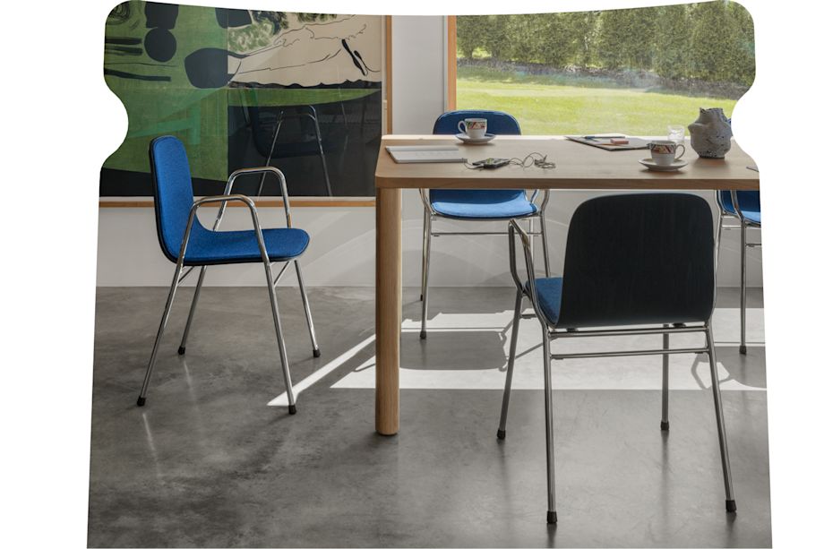 Hem - An office space featuring Log Table and Touchwood Chairs.