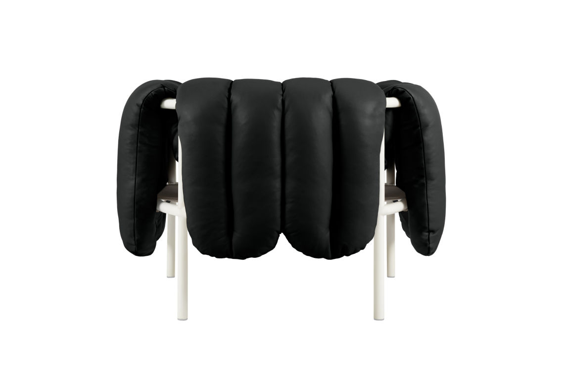 Puffy Lounge Chair, Black Leather / Cream, Art. no. 20260 (image 4)