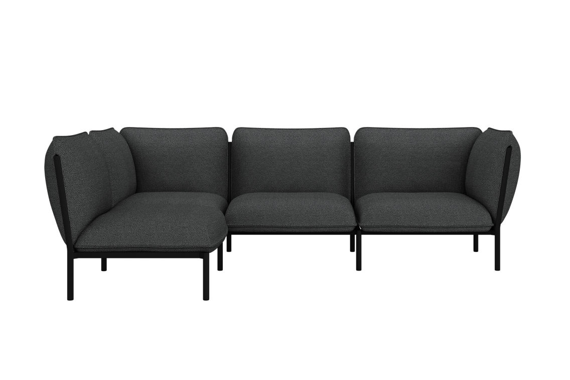 Kumo Corner Sofa Left with Armrest, Graphite (UK), Art. no. 20609 (image 1)