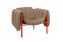 Puffy Lounge Chair, Sawdust / Traffic Red, Art. no. 20467 (image 1)