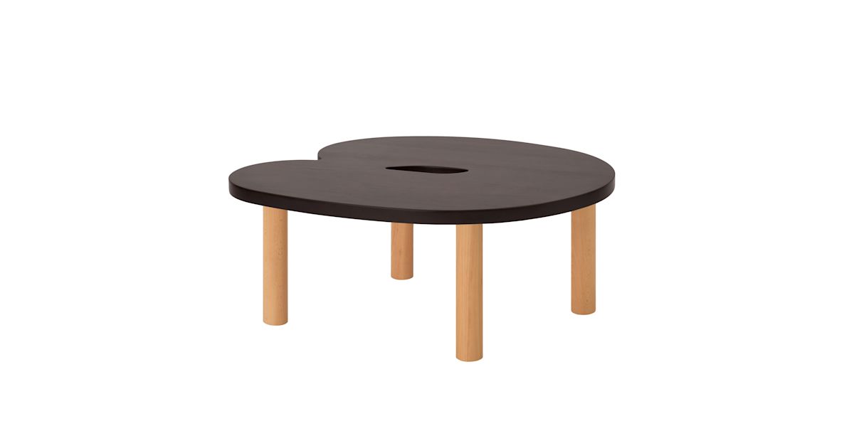 Table Worm Worm Coffee Table Round, Brown/Beech — Hem