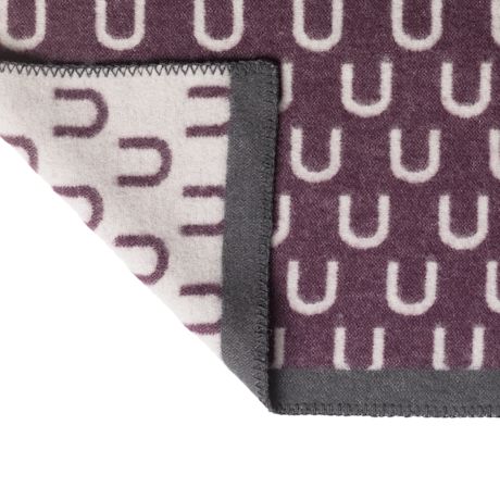 Arch Throw, Aubergine / Grey