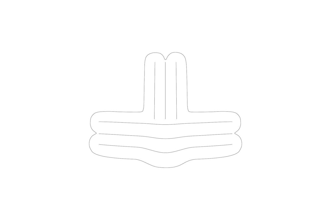 Puffy Lounge Chair Duvet, Light Blue Leather, Art. no. 30935 (image 1)