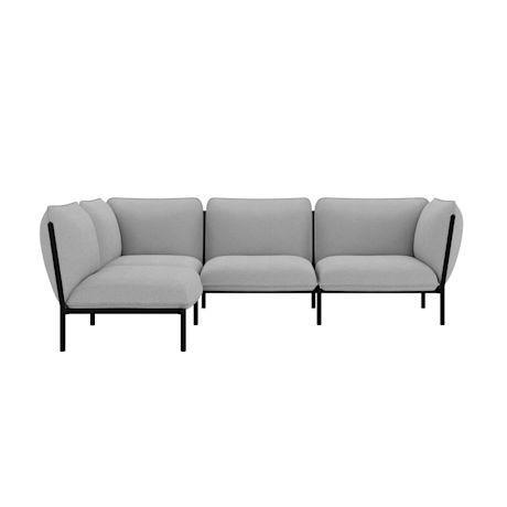 Kumo Corner Sofa Left with Armrest, Porcelain