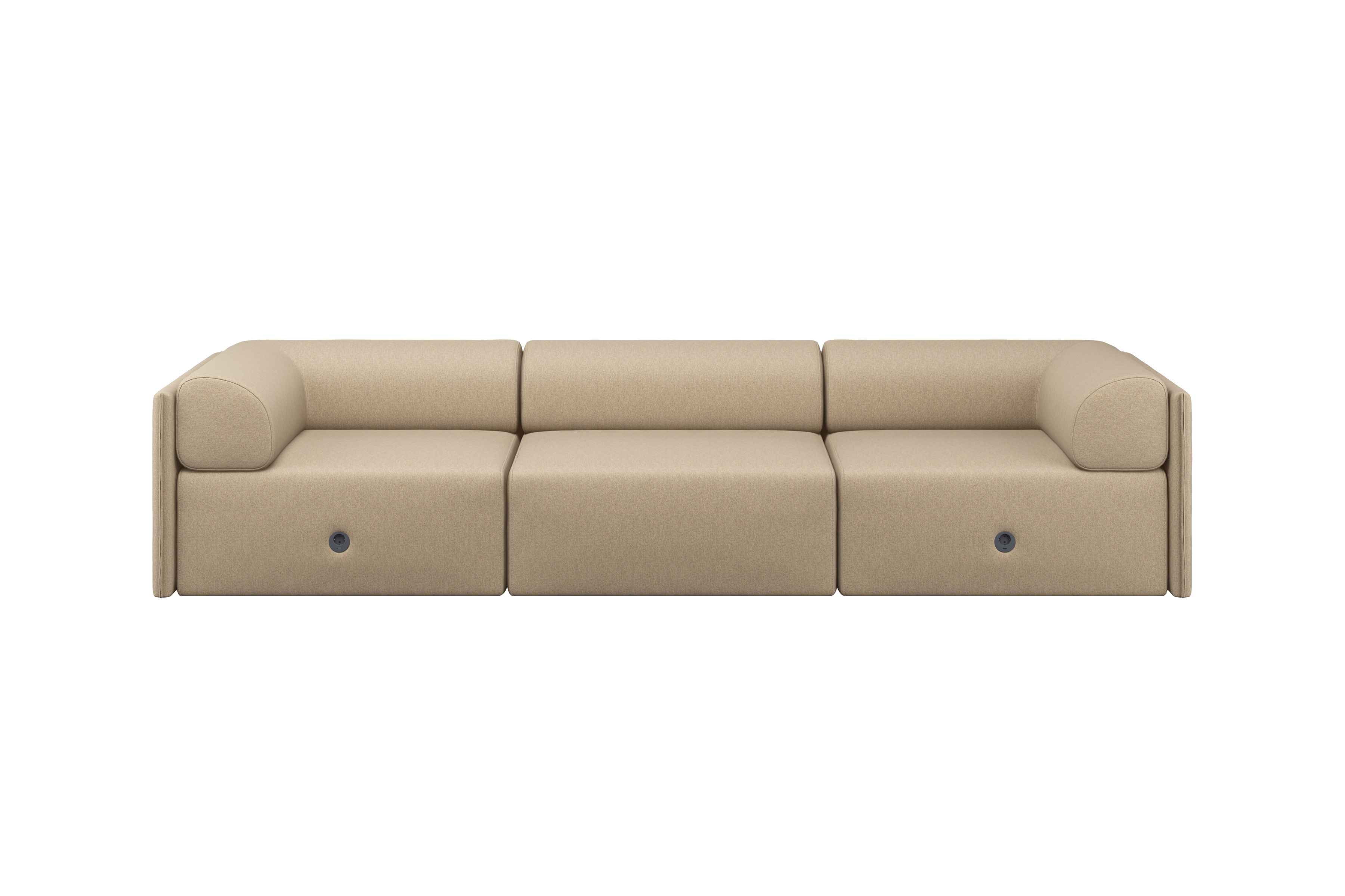 Palo Block 3-seater Sofa Low Back with Armrests, Beige, Art. no. 31408 (image 4)